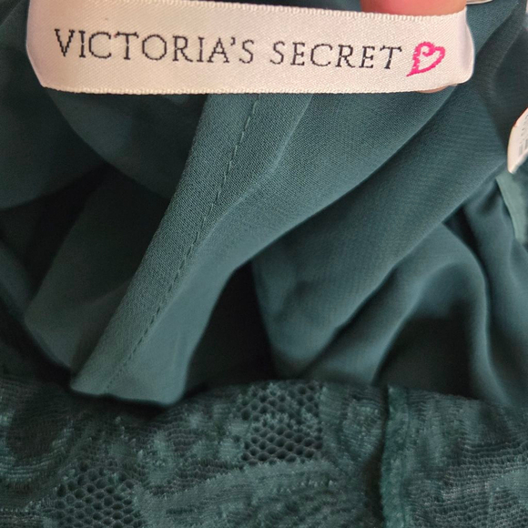 Y2K NWT Vintage Victoria's Secret Green Lace Bodysuit Teddy Lingerie M - Picture 4 of 8